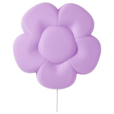 Ikea Upplyst Led Wall Lamp, Flower Lilac, Luminous Flux: 110 Lumen In Purple