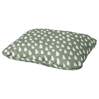 Ikea Utsådd Pet Cushion, Gray-green/off-white, 13x15 "