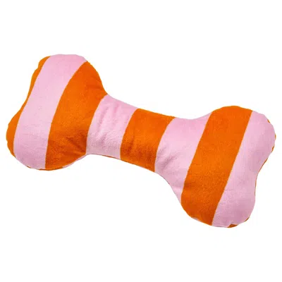 Ikea Utsådd Soft Toy For Dog, Stripe/light Pink Bright Orange