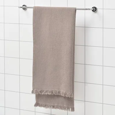 Ikea Vallasån Bath Towel, Light Gray/brown, 28x55 "