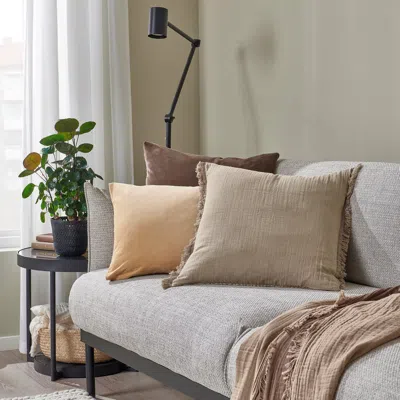 Ikea Vallkrassing Cushion Cover, Light Gray-brown, 20x20 "