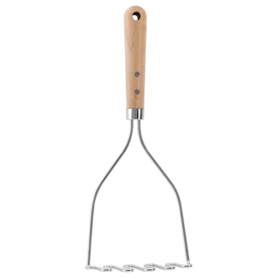 Ikea Vardagen Potato Masher, Stainless Steel/beech, 12 "