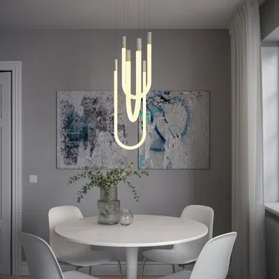 Ikea Varmblixt Led Pendant Lamp, Dimmable Smart/white Glass White Spectrum, 18 "