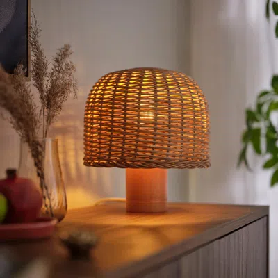 Ikea Vaterbom Table Lamp, Bamboo/rattan, 11 "
