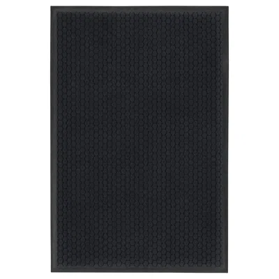 Ikea Vattenverk Door Mat, Indoor, Dark Gray, 2 ' 0 "x2 ' 11 " In Black