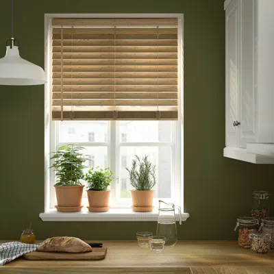 Ikea Vecklarfly Venetian Blind, Bamboo, 34x61 " In Brown