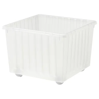 Ikea Vessla Storage Crate With Casters, White, 15 ¼x15 ¼ "