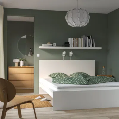 Ikea Vesteröy Mattress And Mattress Pad, Firm White/nisseholm White, Full