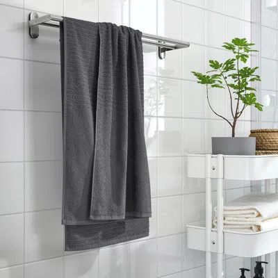 Ikea Vågsjön Bath Towel, Dark Gray, 28x55 "