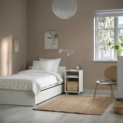 Ikea Vihals Bed Frame With 1 Trundle Bed, White/luröy, Twin