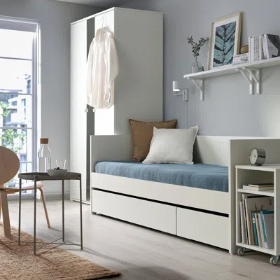 Ikea Vihals Day-bed Frame With Storage, White, Twin