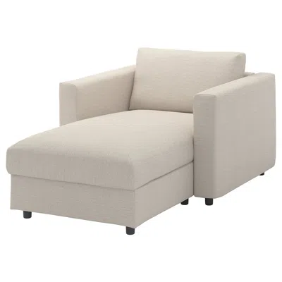 Ikea Vimle Chaise Cover, Gunnared Beige, Height Including Back Cushions: 32 5/8 " In Brown