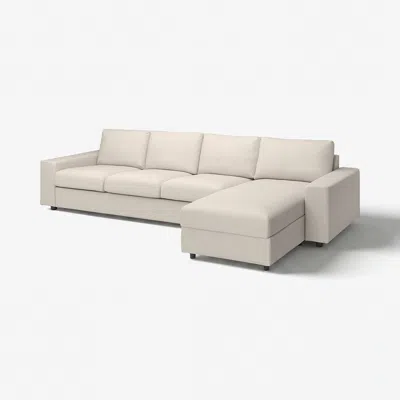 Ikea Vimle Cover Sectional/4-seat With Chaise, With Wide Armrests/gunnared Beige, Height Including Back C In Brown