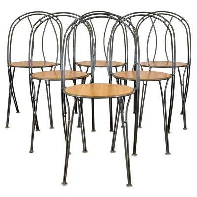 Pre-owned Ikea Vintage  Dining Chair Set In Black