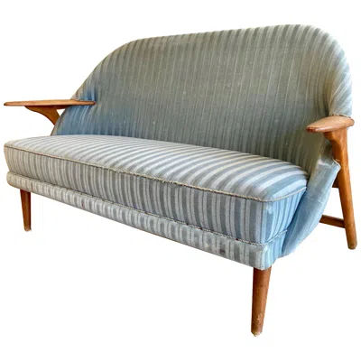 Pre-owned Ikea Vintage  'falster' Loveseat, Sweden, Circa 1950s In Brown