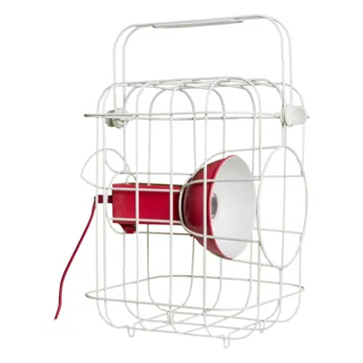 Pre-owned Ikea Vintage  Ps 2017 Cordless Lamp By Matali Crasset, White Red Steel, 2000s