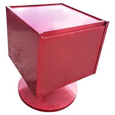 Pre-owned Ikea Vintage  Red Borlunda Cube Side/end Table With Storage
