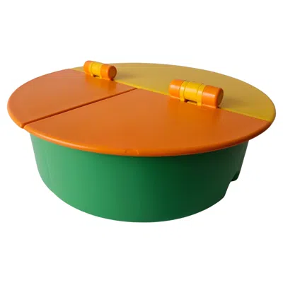 Pre-owned Ikea Vintage Storage Box, Knut And Marianne Hagberg, Memphis Milano Style, 1990s In Orange