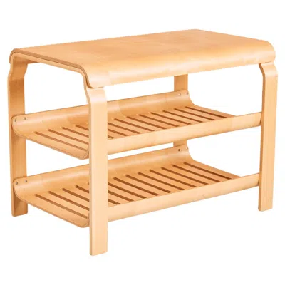 Pre-owned Ikea Vintage Swedish 3 Tier Coffee Table In Birch Plywood By , 1980s In Brown