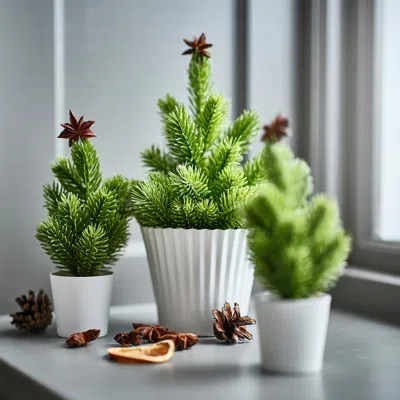 Ikea Vinterfint Christmas Artificial Potted Plant, Indoor/outdoor Christmas Tree/green, 2 ¼ "