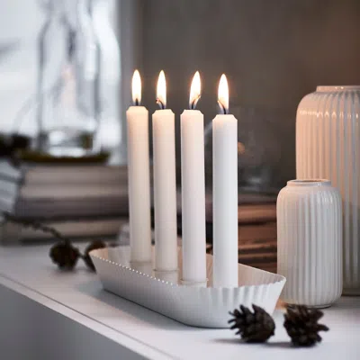 Ikea Vinterfint Christmas Candlestick, For 4 Candles White, 2 "