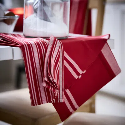 Ikea Vinterfint Christmas Dish Towel, Mixed Patterns Red/white, 20x28 "