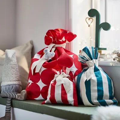 Ikea Vinterfint Christmas Gift Bag, Set Of 3, Mixed Colors/mixed Patterns In Multi