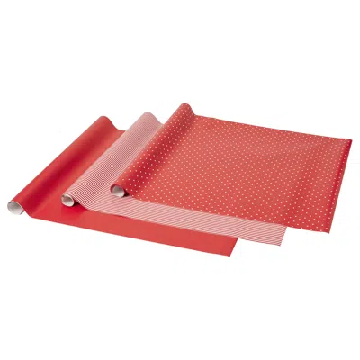 Ikea Vinterfint Christmas Gift Wrap, Roll, Mixed Patterns Red/white, 9.84x2.30 '/22.60 Sq Feet