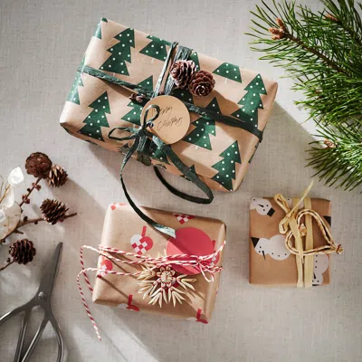 Ikea Vinterfint Christmas Gift Wrap, Roll, Mixed Patterns/multicolor, 9.84x2.30 '/22.60 Sq Feet