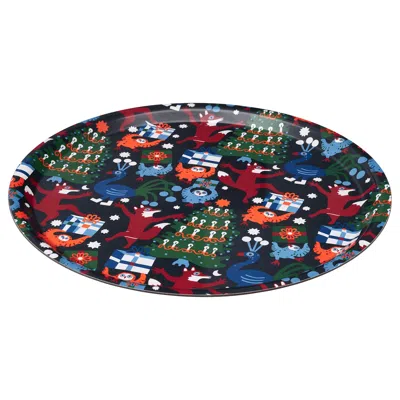 Ikea Vinterfint Christmas Tray, Multicolor, 17 " In Green