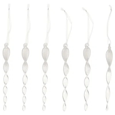 Ikea Vinterfint Christmas Tree Ornament, Icicle-shaped Clear Glass, 6 ¼ "