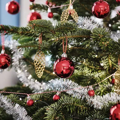 Ikea Vinterfint Christmas Tree Ornament Set Of 20, Bauble Red, Package Quantity: 20 Pack In Multi