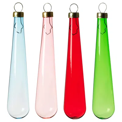 Ikea Vinterfint Christmas Tree Ornament, Tear Drop Shape Glass/mixed Colors, 5 3/8 "