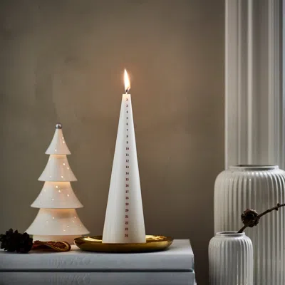 Ikea Vinterfint Christmas Unscented Pillar Candle, Calendar White/red, 9 ¾ "
