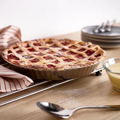 Ikea Vinterrocka Pie Plate, Stainless Steel, 12 "/74.4 oz In Silver