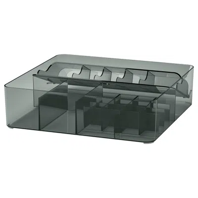 Ikea Visslaån Box With Compartments, Gray, 12 ¾x12 ¼x3 ¼ "