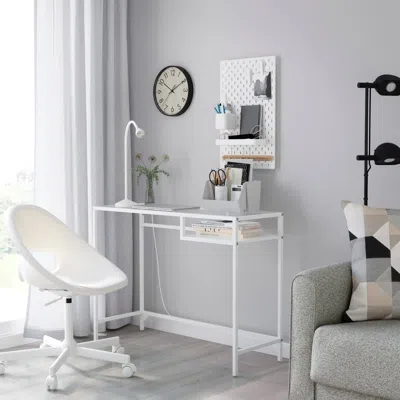 Ikea Vittsjö Laptop Table, White/glass, 39 3/8x14 1/8 "
