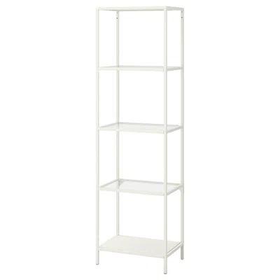 Ikea Vittsjö Shelf Unit, White/glass, 20 1/8x68 7/8 "