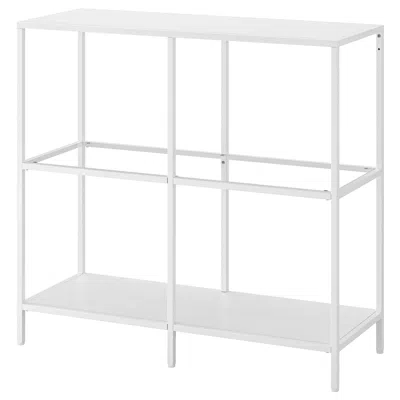 Ikea Vittsjö Shelf Unit, White/glass, 39 3/8x36 5/8 "