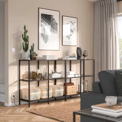 Ikea Vittsjö Storage Combination, Black-brown/glass, 78 3/4x14 1/8x36 5/8 "