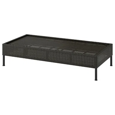 Ikea Vittskär 2-seat Section For Modular Sofa, Plastic Rattan Outdoor/dark Gray, Width: 63 "