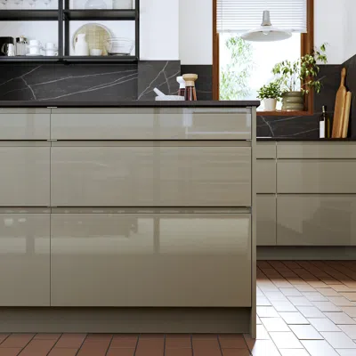 Ikea Voxtorp Drawer Front, High Gloss Dark Gray-brown, 18x5 "