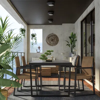 Ikea Värmansö Table And 4 Chairs, Outdoor, Dark Gray/brown, 63 3/8 "