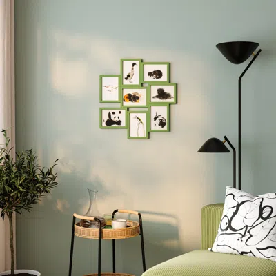 Ikea Växbo Collage Frame For 8 Photos, Green, 5x7 "
