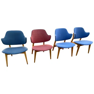 Pre-owned Ikea Winnie Chairs By , 1950s In Brown