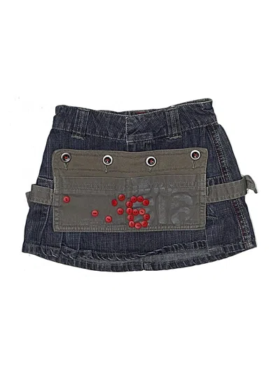 Pre-owned Ikks Kids' Denim Skirt In Blue
