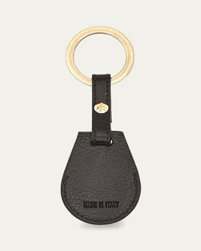 Il Bisonte Airtag Leather Keyring In Black