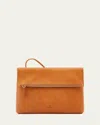 Il Bisonte Anna Fold-over Flap Leather Crossbody Bag In Brown