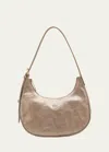 Il Bisonte Belcanto Metallic Leather Shoulder Bag In Bronze