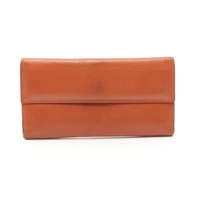 Il Bisonte Bi-fold Long Wallet Leather Light Brown